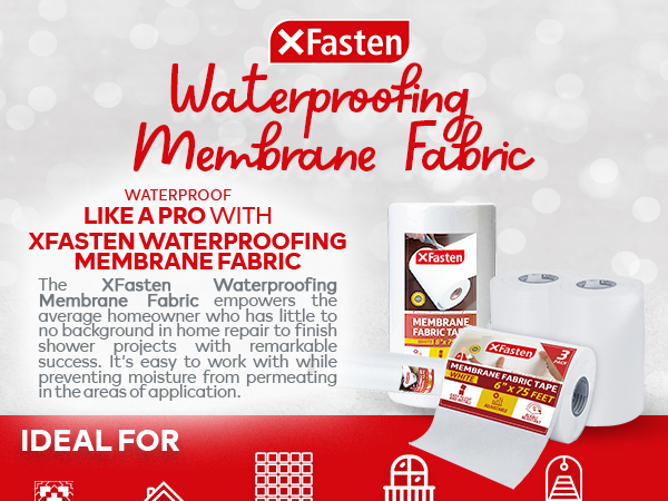 Fiberglass tape provides durable shower waterproofing protection