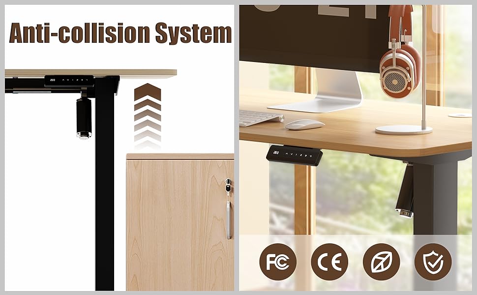 AITERMINAL Height Adjustable Electric Standing Desk, 48 x