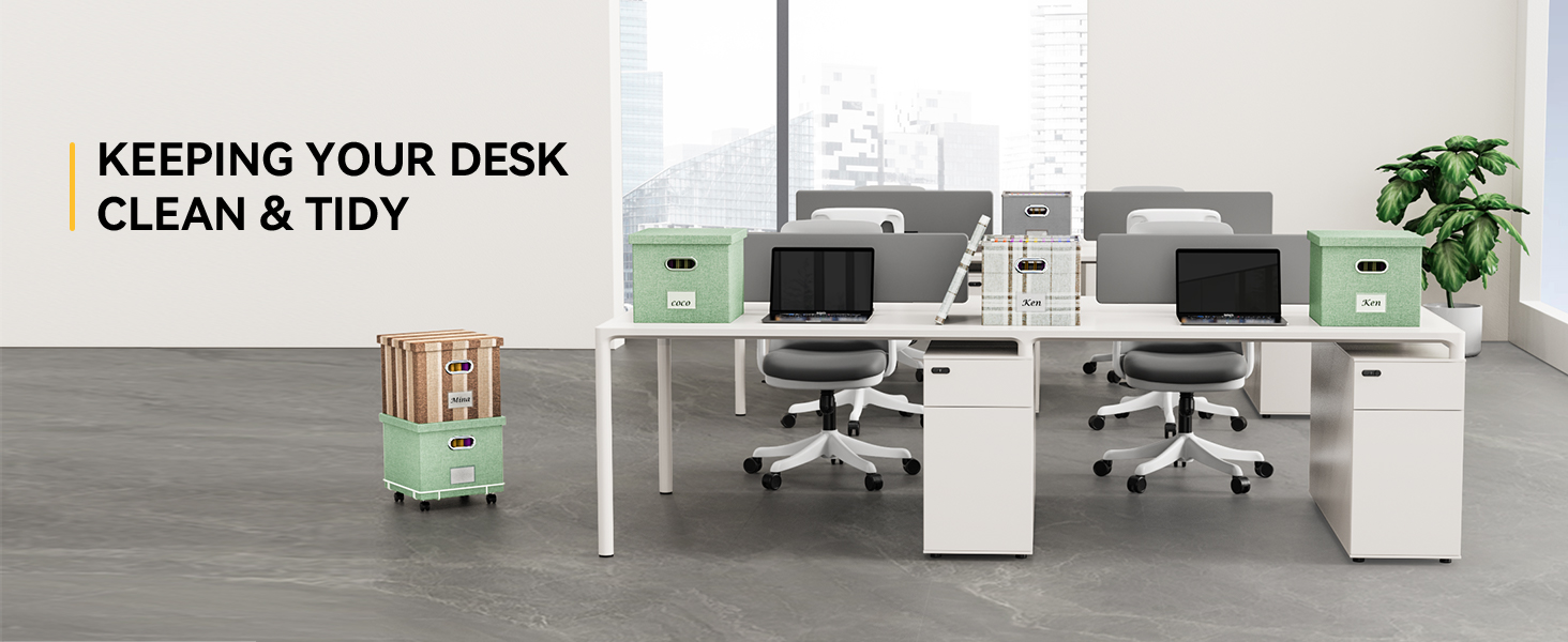 Oterri Rolling File Box, Upgraded File Organizer Box, Easy