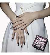 Handmade Press on Nails Gifts for Women COOLYOUNG Coffin Press On Nails Include 1 Storage Pouch 1...