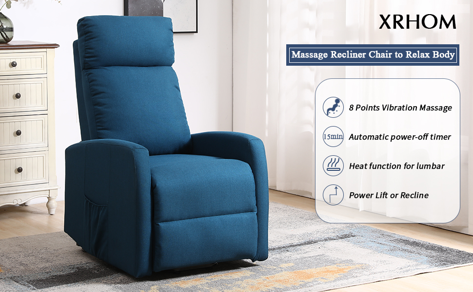 blue recliner chair