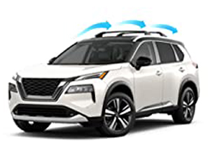 Lockable 220 LBS Cross Bar Nissan Rogue 2021 2022 2023 SV SL Platinum Roof Rail Roof Rack Crossbars