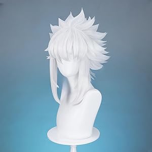 コスプレウィッグ まとめ売り20個‼︎ Amazon.co.jp: 蒼角 コスプレウィッグ ホワイト ツンツン頭 ZZZ