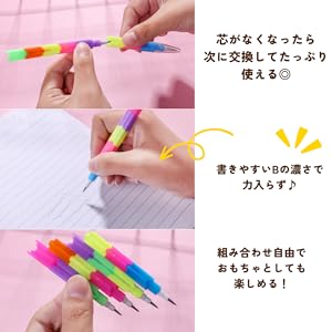 ロケットえんぴつ　2本入り 楽天市場】ロケット鉛筆 カラフル えんぴつ 景品 プレゼント