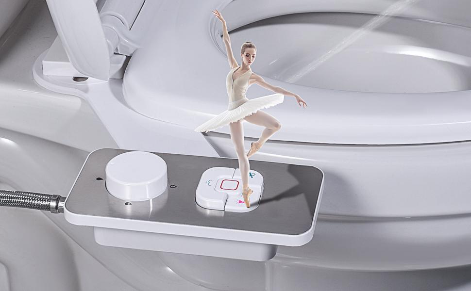 Bidet Attachment SAMODRA Nonelectric Cold Water Bidet Toilet Seat