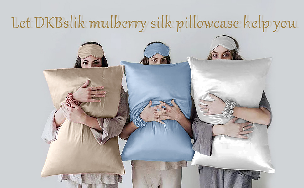 Silk Pillowcase for Hair and Skin,Mulberry Silk Pillow Case