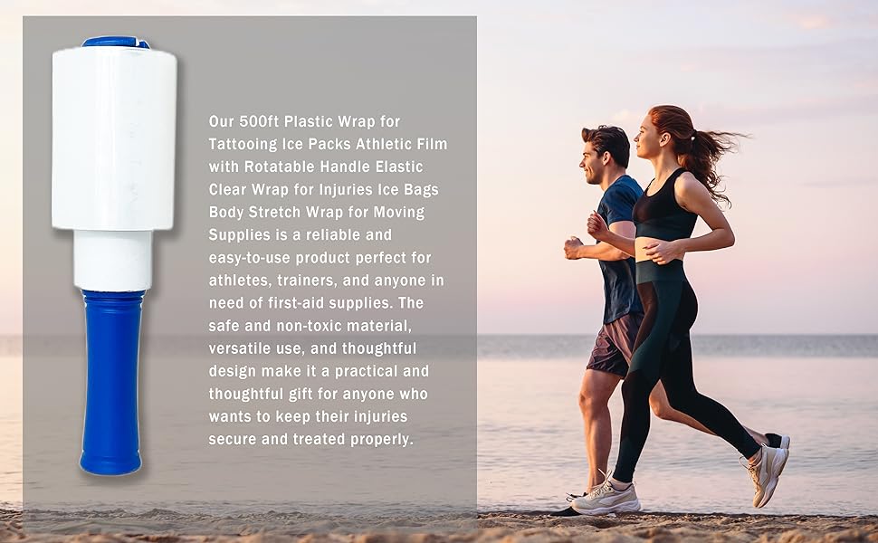500ft Plastic Wrap for Tattooing Ice Packs Athletic Film