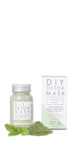 detox mud mask muddy body clay green face tea for acne anti-aging cleansing deep matcha pore vegan
