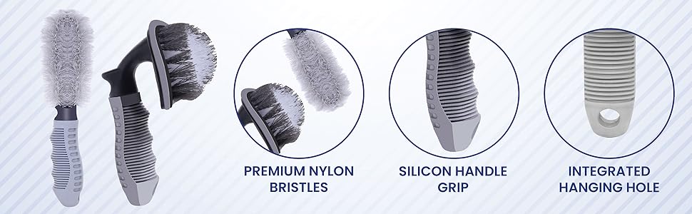 Tyre Cleaner brush tire cleaning accessories wheel rim kit microfiber cloth duster Inflator