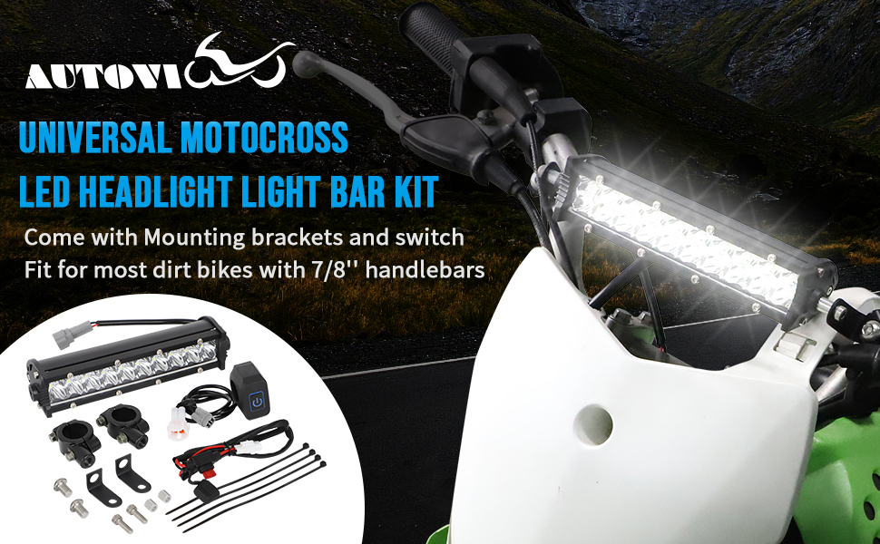 AUTOVIC Off Road Light Bar, Universal 60W Motocross Light