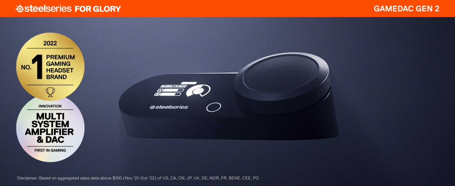 SteelSeries GameDAC Gen 2 HiRes Certified 24BIt/96Khz Audio