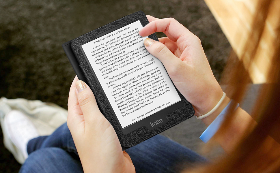 Kobo Clara 2E 6 inch 2022 case sleeve screen protector leather lightweight stand cover 