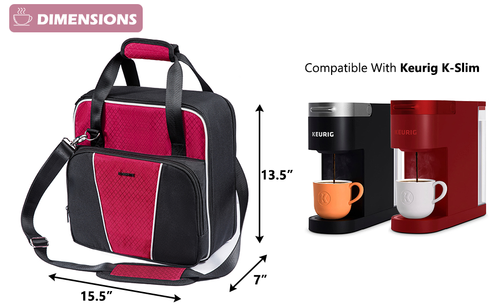 BAGSPRITE Coffee Maker Travel Bag For Keurig KSlim, Keurig