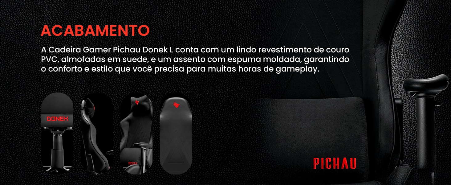 Cadeira Gamer Pichau Donek L Preto