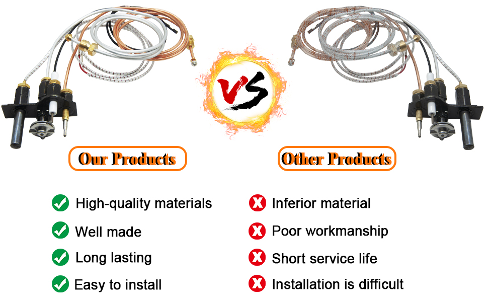 69l17, 69l1701, 904405 Fireplace Natural Gas Pilot Assembly