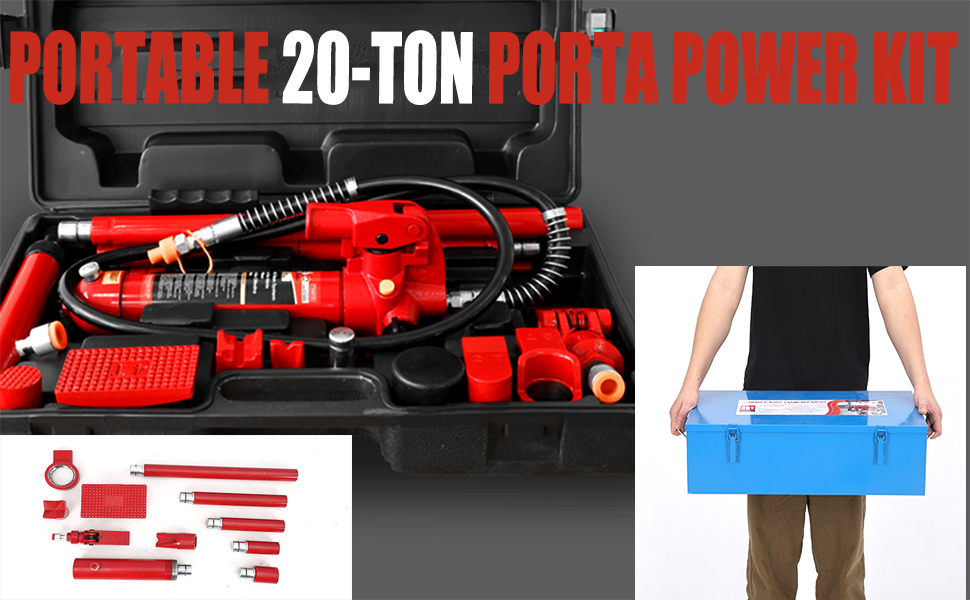 Amazon.com: 20 Ton Porta Power Hydraulic Kit with 4.7 Ft/1.4