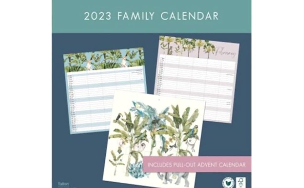 2023 Spiral Bound Wall Hanging Memo Family Calendar with Wipe Pen
