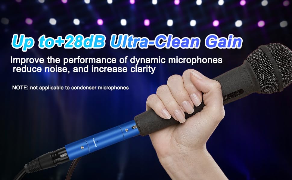 XMSJSIY Microphone Pream Mic Booster Preamplifier UltraClean Gain for