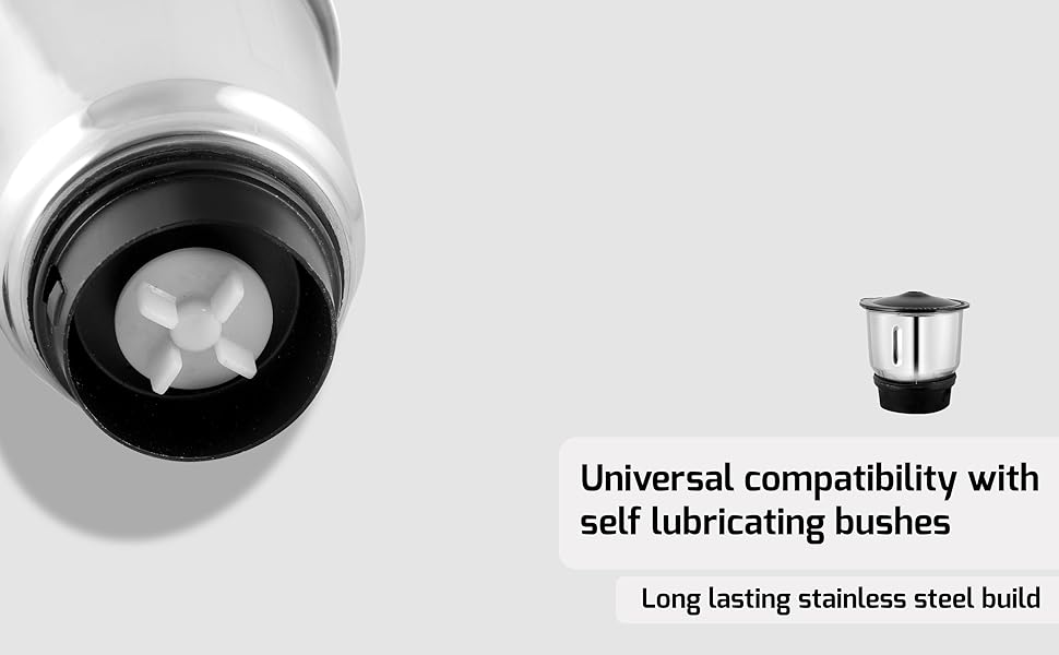 Buy Kimatsu Stainless Steel Chutney Jar for Mixer Grinder, 400 mL