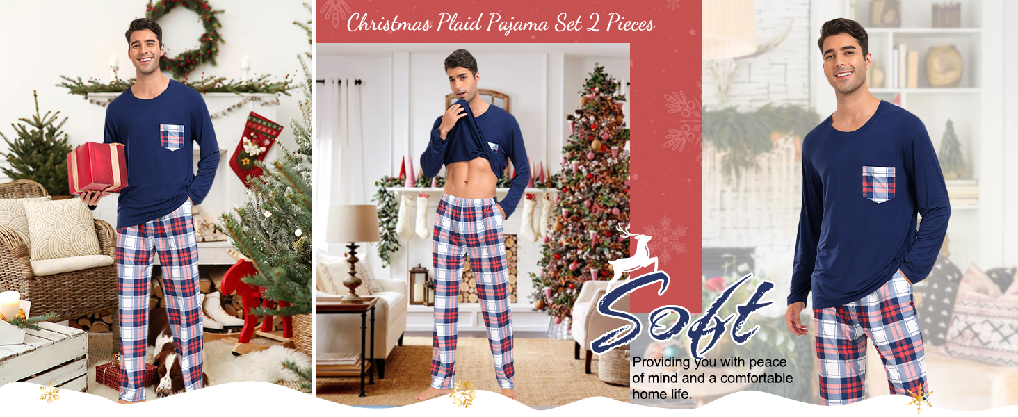 damen pyjama herren pyjama winter weihnachts plaid schlafanzug