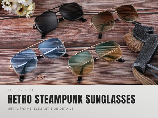 Amazon.com: FEISEDY Sunglasses Mens Women Vintage Aviator