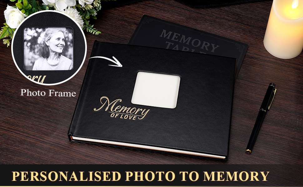 COMBIUBIU Funeral Guest Book,Guest Book for Memorial
