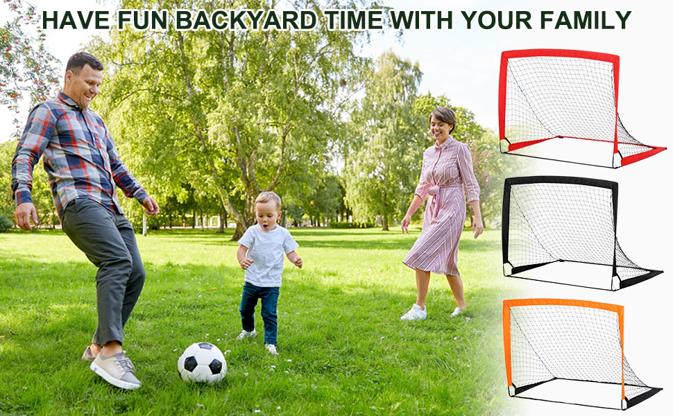 PATIKIL 4x3ft Portable Soccer Goal, Foldable Soccer Net