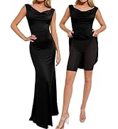 Popilush Shapewear Dress Womens Fishtail Long Dress Summer Maxi Dress Built-in Bra Slip Bodycon L...