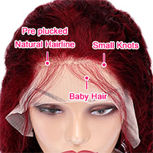 lace front wigs human hair colored