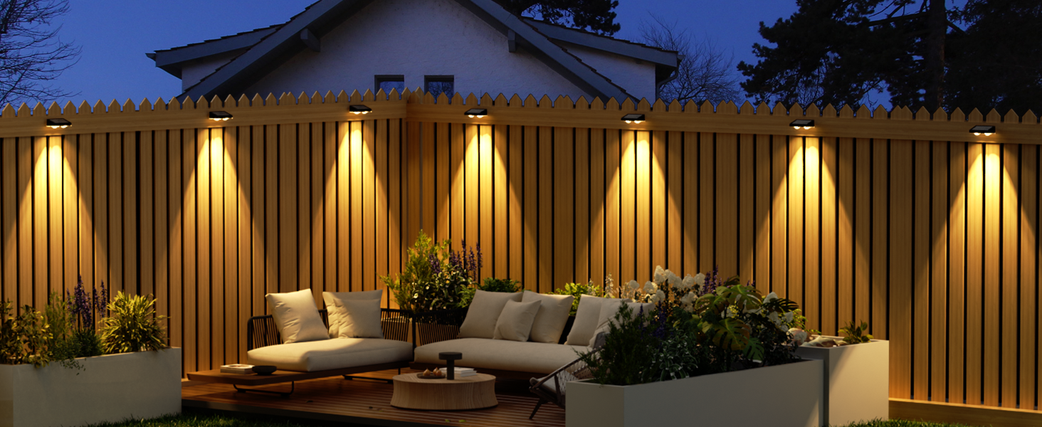 APONUO fence solar lights are good for decorate your fence.