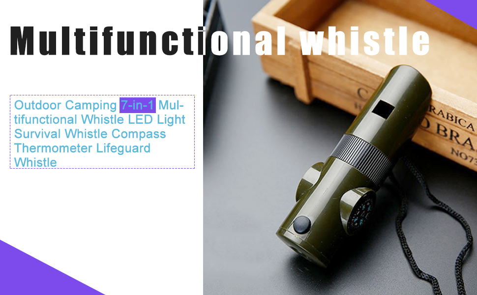 Compass Whistle LED Flashlight Kit