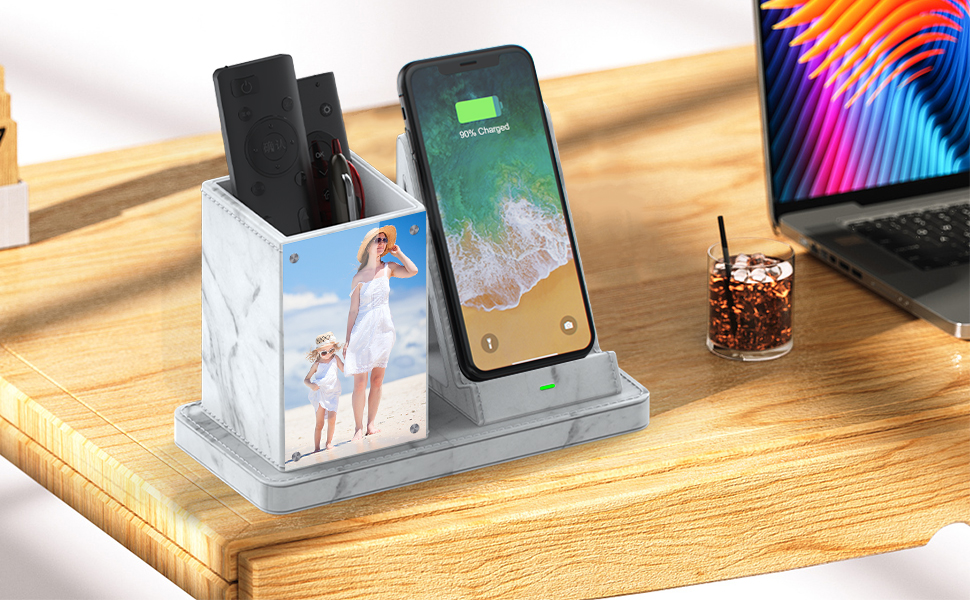 Wireless Charger with Desk Organizer, Wireless Charging