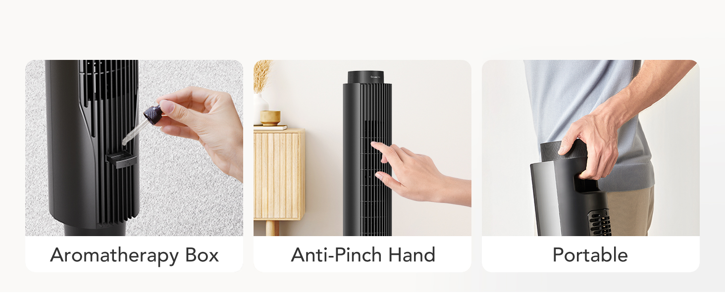 GoveeLife 42 Inch Smart Tower Fan, 25ft/s WiFi Fan with