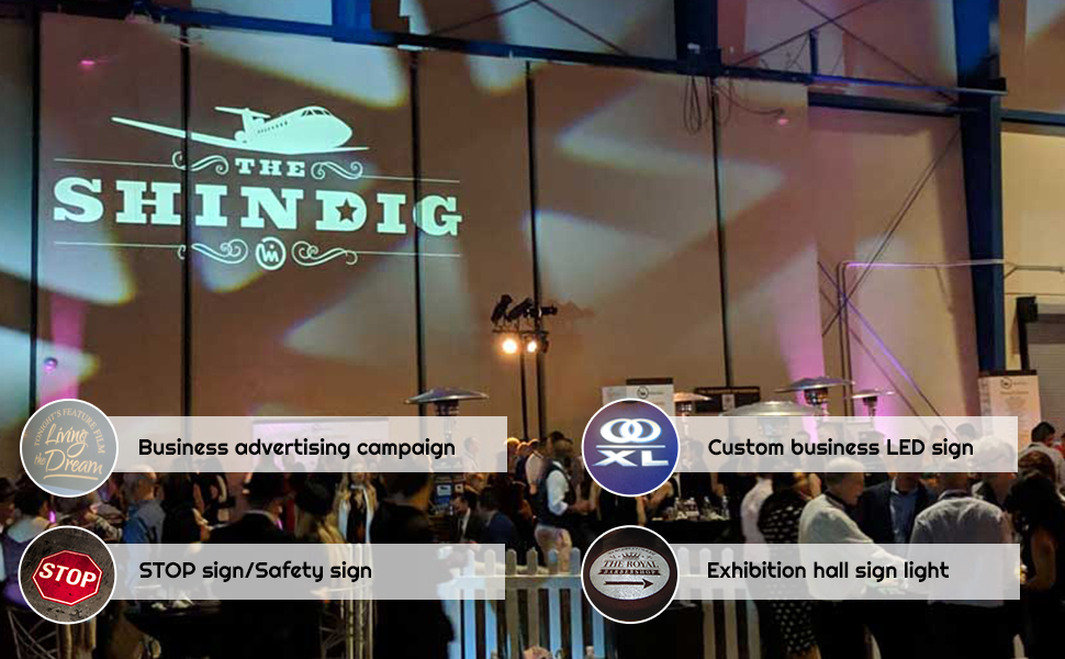 Laulgpoha GOBO Light Projector 30W HighDefinition Custom