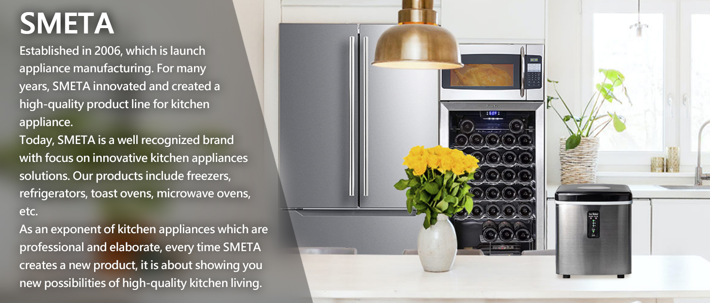 SMETA 36 Inch 22.5 Cu.Ft Counter Depth French Door