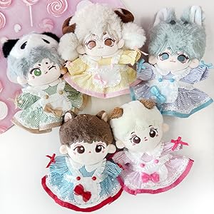 10cm ぬい服 薄紫ストライプエプロンワンピースR Amazon.co.jp: アメリカンダイナー風エプロンワンピース【10