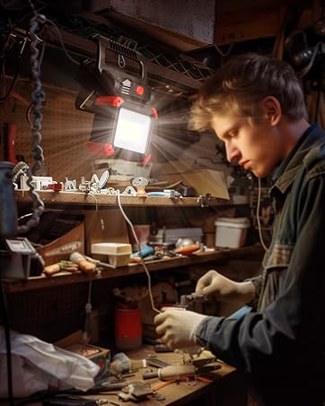 rechargeable work light with clamp