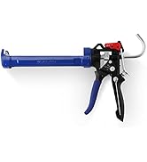 WORKPRO Caulking Gun, Adjustable Thrust Ratio, Smooth Round Rod Hand Silicone gun, No Dripping Re...