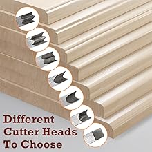 Chamfer Plane for Wood - Edge Corner Flattening Tool with Auxiliary Locator, Woodworking Hand Planer for Quick Edge Planing and radian Corner Plane Trimming (Black) 19 Different Cutter Heads To Choose