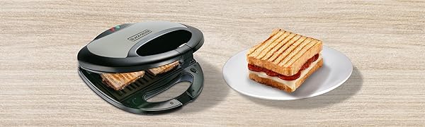 BLACK+DECKER 3 in 1 Multi-plate sandwich Grill + Waffle maker
