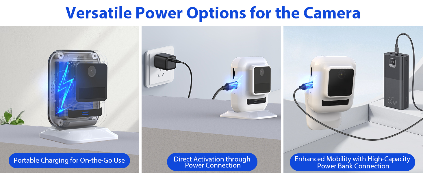 battery powered nanny camera for home and office security and surveillance