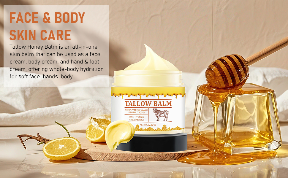 tallow and honey balm, beef tallow