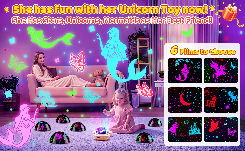Girls Toys Age 6-8 Girls Toys Unicorn light Projector Toddler Girl Toys 1 Year Old Girl Gifts