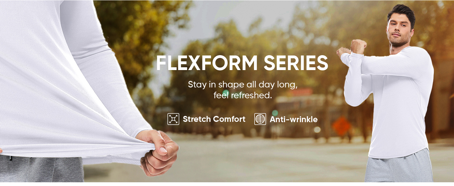 JMIERR Mens Long Sleeve Muscle T Shirts Casual Crewneck Longline Ribbed Tee Shirts for Gym Workout