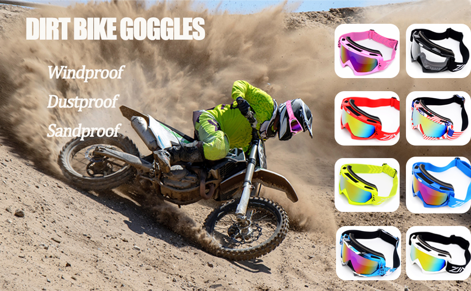 ZJNUO ATV Goggles Dirt Bike Goggles Motorcycle Off Road