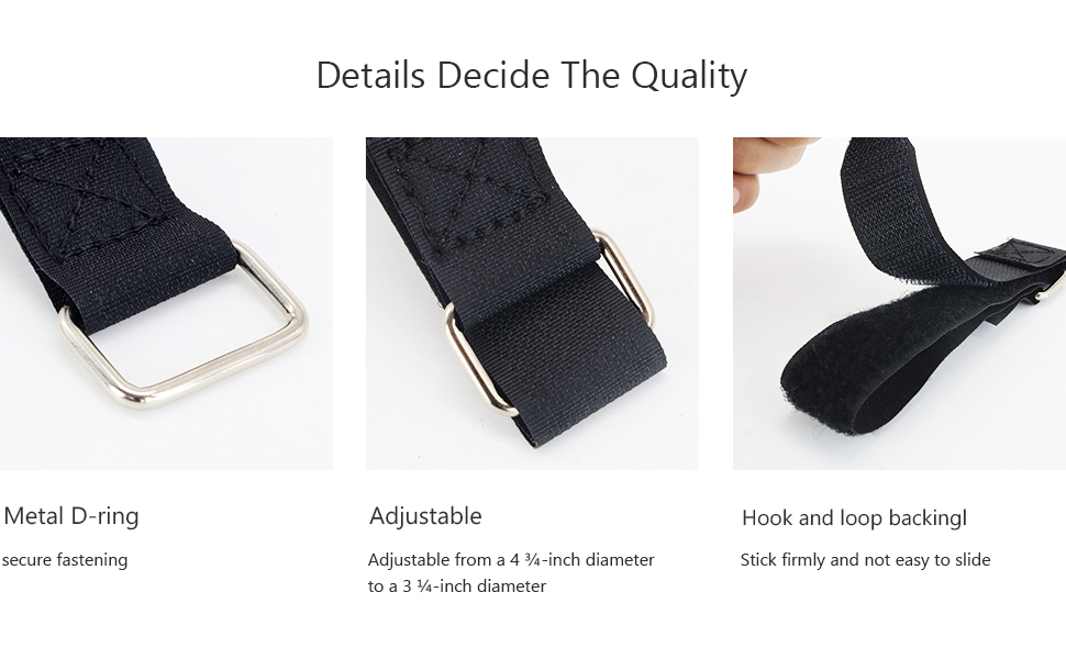 scottchenPro Black RV Awning Arm Safety Strap 12" Awning