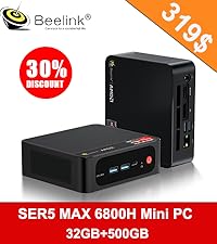 Amazon.com: Beelink Mini PC, AMD Ryzen 7 5825U(8C/16T, up to