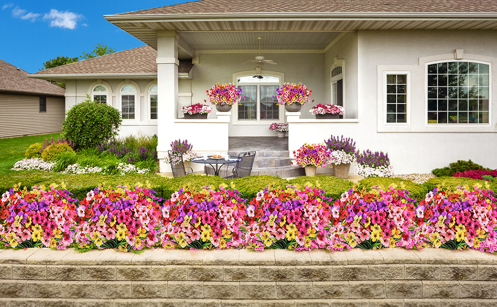 artificial flowers for outdoors