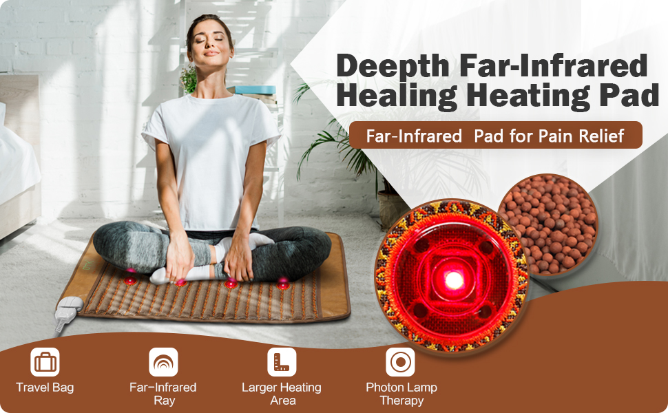 UTK Infrared Heating Pads for Back, Far Infrared Mat, Heat