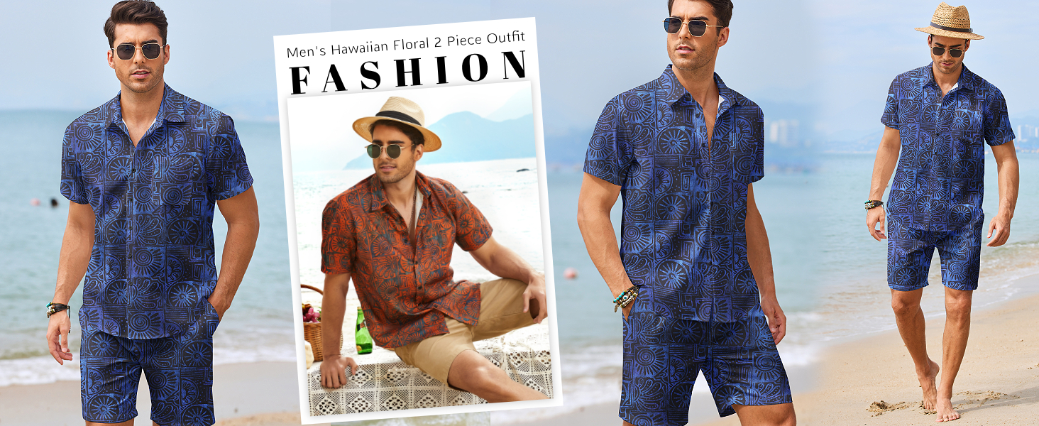 Men's Hawaiian 2 Piece Outfit